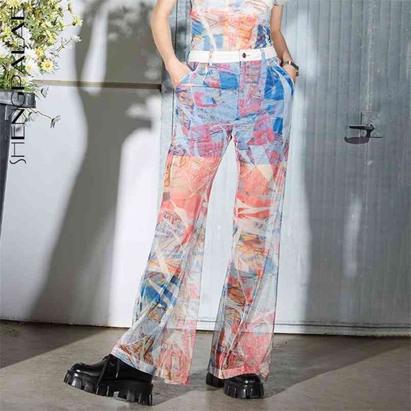mesh printed contrastcolor trousers women's summer high waist thin straight pants female fashion 5e282 210427, Black;white
mesh printed contrastcolor trousers women's summer high waist thin straight pants female fashion 5e282 210427, Black;white