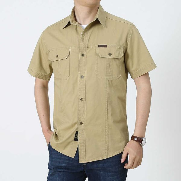 brand shirts men casual shirts 100% cotton shirt men military chest pocket short sleeve shirts plus size -5xl 210527, White;black
brand shirts men casual shirts 100% cotton shirt men military chest pocket short sleeve shirts plus size -5xl 210527, White;black