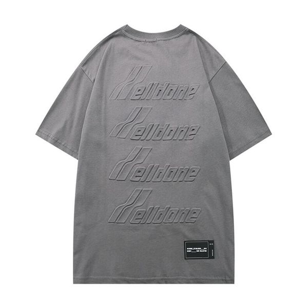 european american men's t-shirt embossed barrage short-sleeved round neck pullover women's top, White;black
european american men's t-shirt embossed barrage short-sleeved round neck pullover women's top, White;black