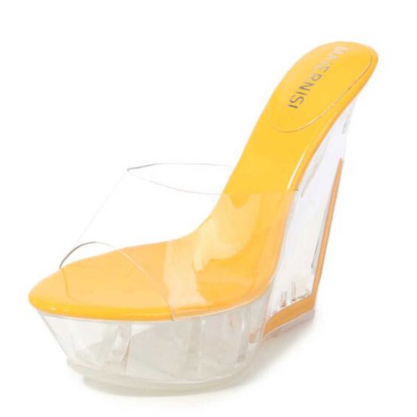 women clear heels sandals summer platform ladies shoes crystal transparent pumps with wedge female slippers qq280 210625, Black
women clear heels sandals summer platform ladies shoes crystal transparent pumps with wedge female slippers qq280 210625, Black