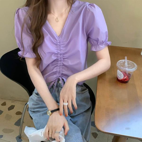 women's blouses & shirts 2021 korean version of the v-neck student in a mesh gauze summer short-sleeved bottoming shirt jfmhrx blou, White
women's blouses & shirts 2021 korean version of the v-neck student in a mesh gauze summer short-sleeved bottoming shirt jfmhrx blou, White