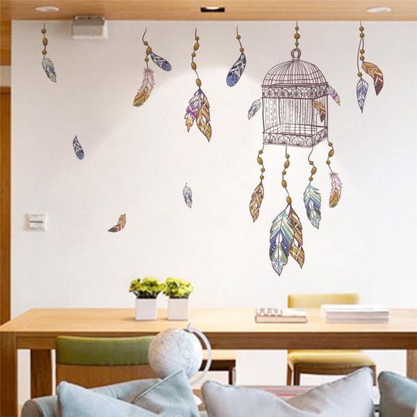 wall stickers bird cage colorful feather bedroom office decoration style mural art diy home decal
wall stickers bird cage colorful feather bedroom office decoration style mural art diy home decal