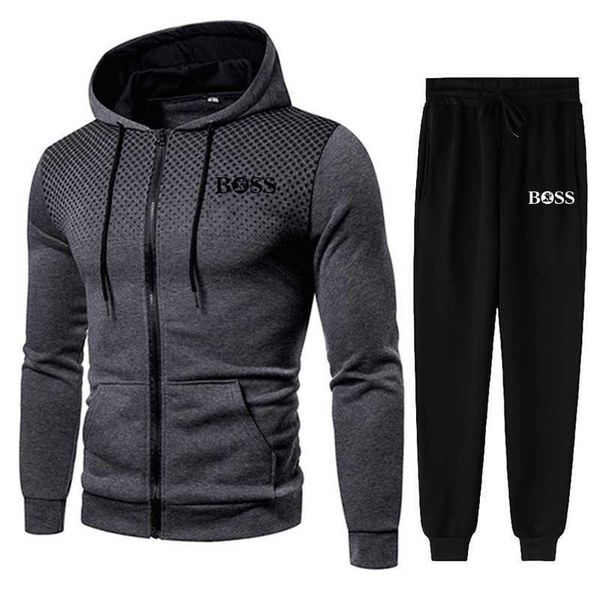 men's spring and autumn hooded drawstring casual sports suit pocket hooded zipper gradual change suit, Gray
men's spring and autumn hooded drawstring casual sports suit pocket hooded zipper gradual change suit, Gray