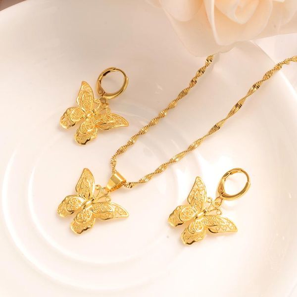 wedding jewelry sets african vintage flower butterfly pendant necklace gold color for women bridal party girls gift, Slivery;golden
wedding jewelry sets african vintage flower butterfly pendant necklace gold color for women bridal party girls gift, Slivery;golden