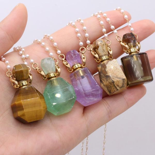 chains natural crystal quartz picture green aventurines stone perfume bottle necklace charm pendant two pearl chain for women gift 80cm, Silver
chains natural crystal quartz picture green aventurines stone perfume bottle necklace charm pendant two pearl chain for women gift 80cm, Silver