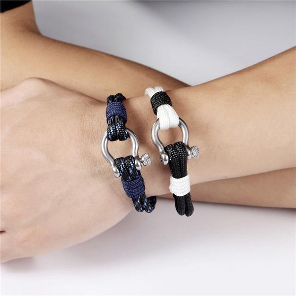 charm bracelets stainless steel buckle bow-shaped selling fashion beach paracord bracelet rope, Golden;silver
charm bracelets stainless steel buckle bow-shaped selling fashion beach paracord bracelet rope, Golden;silver