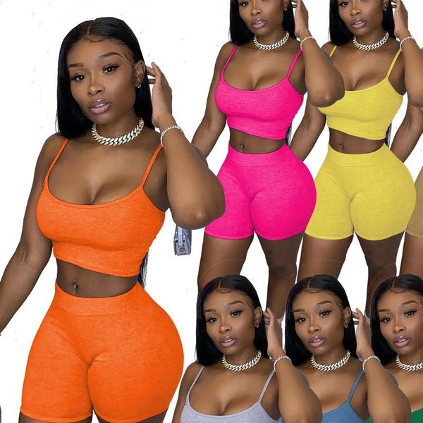 tracksuit fashion casual solid color women tracksuits camisole shorts two piece suit pants set summer fitness outfits, Gray
tracksuit fashion casual solid color women tracksuits camisole shorts two piece suit pants set summer fitness outfits, Gray