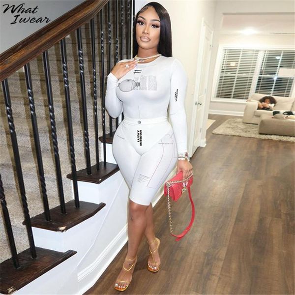 women's tracksuits whatiwear letter print two piece set women long sleeve o-neck strechy skinny bodysuit+stretch shorts casual matching, Gray
women's tracksuits whatiwear letter print two piece set women long sleeve o-neck strechy skinny bodysuit+stretch shorts casual matching, Gray