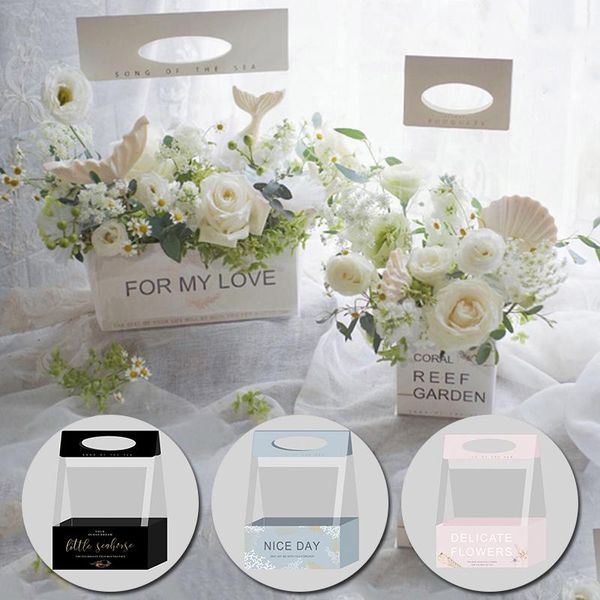gift wrap transparent pvc flower packing box florist bouquet wrapping handbag wedding party packaging supplies decorations 
gift wrap transparent pvc flower packing box florist bouquet wrapping handbag wedding party packaging supplies decorations