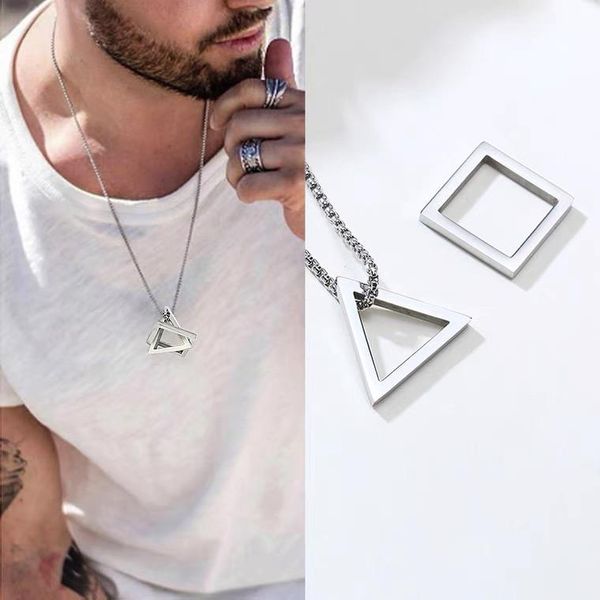 pendant necklaces triangle square necklace men trendy simple jewelry gift silver color urban boys
pendant necklaces triangle square necklace men trendy simple jewelry gift silver color urban boys