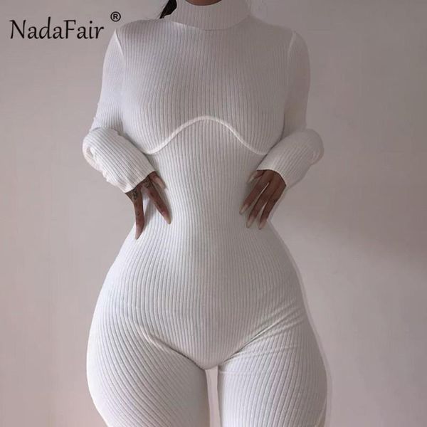 women's jumpsuits & rompers nadafair turtleneck knitted long sleeve playsuit women casual white skinny short romper 2021 autumn tracksu, Black;white
women's jumpsuits & rompers nadafair turtleneck knitted long sleeve playsuit women casual white skinny short romper 2021 autumn tracksu, Black;white