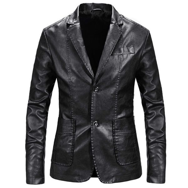 men's leather & faux spring fall leather blazers from casual men party/wedding/business fine-fitting jackets plutonium coats more size, Black
men's leather & faux spring fall leather blazers from casual men party/wedding/business fine-fitting jackets plutonium coats more size, Black