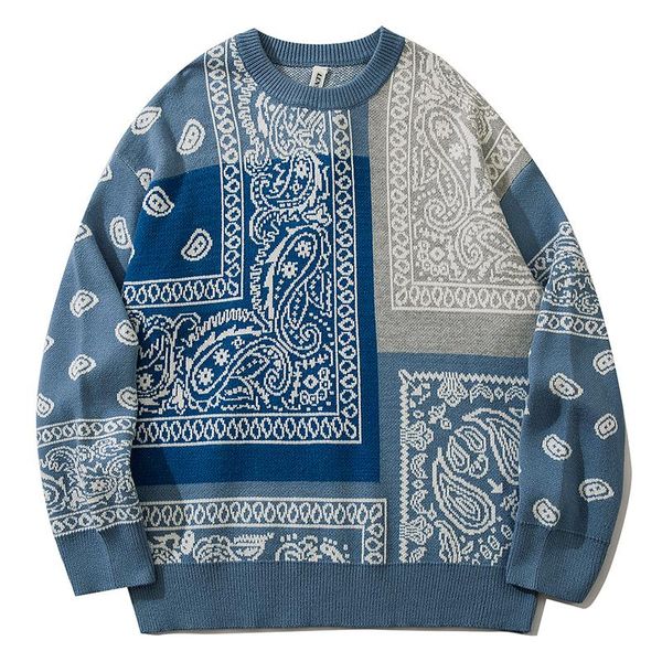 men's sweaters men hip hop knitted jumper paisley pattern print streetwear harajuku winter vintage casual loose pullovers clothing, White;black
men's sweaters men hip hop knitted jumper paisley pattern print streetwear harajuku winter vintage casual loose pullovers clothing, White;black