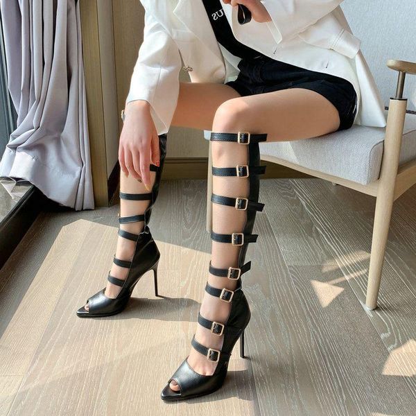 boots ippeum women's heels roman hollow belt buckle high spring summer super heel sandals punk, Black
boots ippeum women's heels roman hollow belt buckle high spring summer super heel sandals punk, Black