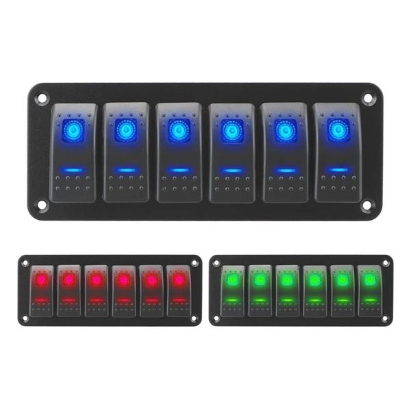 on-off rocker switch panel waterproof led toggle 12/24v 6 gang for marine boat caravan atv parts
on-off rocker switch panel waterproof led toggle 12/24v 6 gang for marine boat caravan atv parts