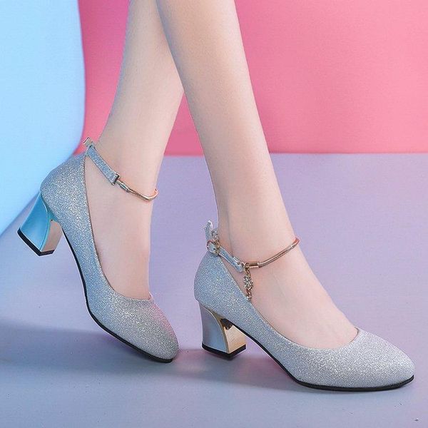 dress shoes spring and autumn ladies high heel coarse single korean version round head wedding fashion work, Black
dress shoes spring and autumn ladies high heel coarse single korean version round head wedding fashion work, Black
