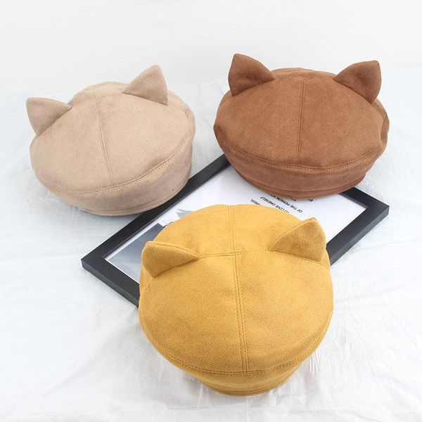 berets beret women's hat spring and autumn cat ears japanese wild painter sboy korean fashion faux leather velvet octagonal, Blue;gray
berets beret women's hat spring and autumn cat ears japanese wild painter sboy korean fashion faux leather velvet octagonal, Blue;gray