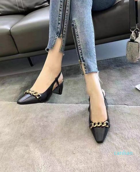 black/ivory kitten heels shoes gold chain genuine leather sling back pointed toe fashion casual ballerinas work 5.5cm
black/ivory kitten heels shoes gold chain genuine leather sling back pointed toe fashion casual ballerinas work 5.5cm