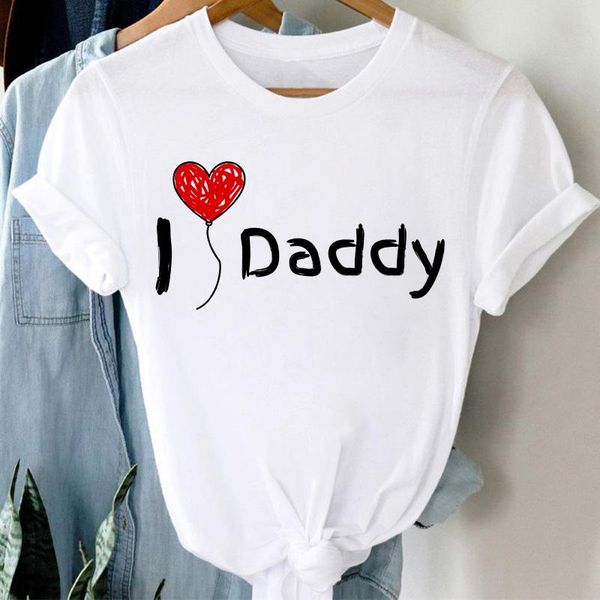 women's t-shirt female summer casual short sleeve femme plus size women t shirt letter i love daddy tshirt ladies streetwear, White
women's t-shirt female summer casual short sleeve femme plus size women t shirt letter i love daddy tshirt ladies streetwear, White