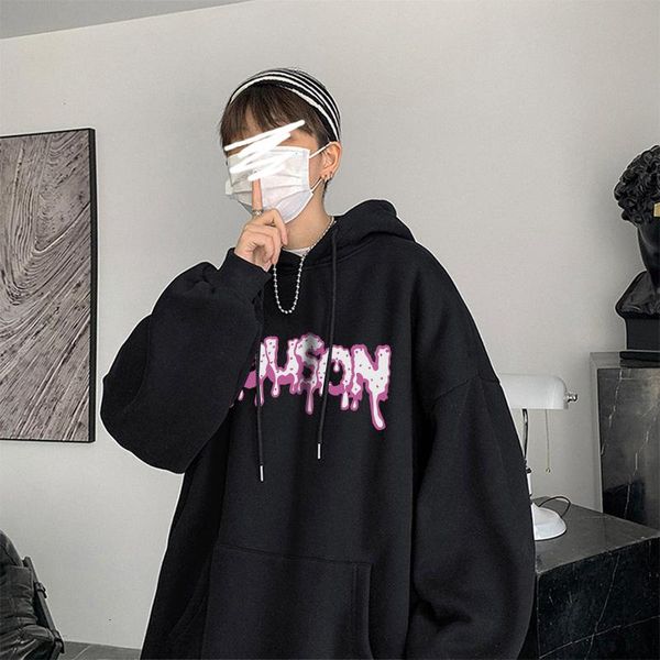 men's hoodies & sweatshirts extfine cute letter print oversized hooded men basic hiphop male pullovers streetwear unisex, Black
men's hoodies & sweatshirts extfine cute letter print oversized hooded men basic hiphop male pullovers streetwear unisex, Black