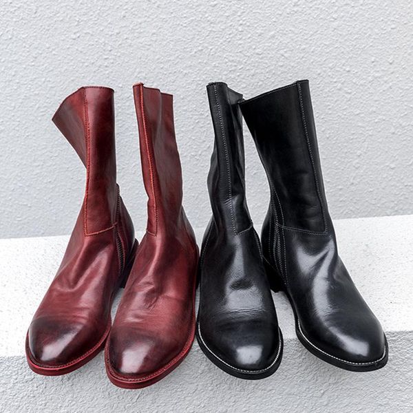 boots bright2021 guidi autumn and winter women's thi heel round head leather short side zipper reverse, Black
boots bright2021 guidi autumn and winter women's thi heel round head leather short side zipper reverse, Black