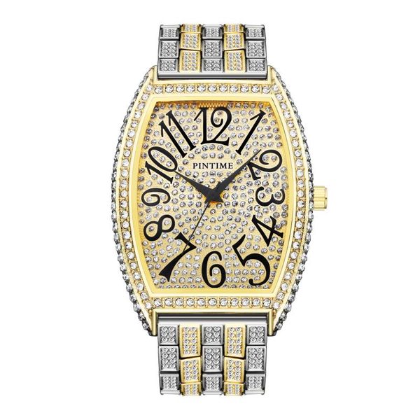 wristwatches pintime gold men watch fashion tonneau style quartz watches for full diamond stainless steel band wristwatch, Slivery;brown
wristwatches pintime gold men watch fashion tonneau style quartz watches for full diamond stainless steel band wristwatch, Slivery;brown
