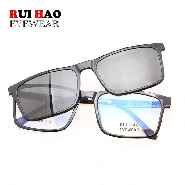 fashion sunglasses frames retro eyeglasses frame men grey polarized clip on super light glasses rui hao eyewear optical 2124, Black
fashion sunglasses frames retro eyeglasses frame men grey polarized clip on super light glasses rui hao eyewear optical 2124, Black