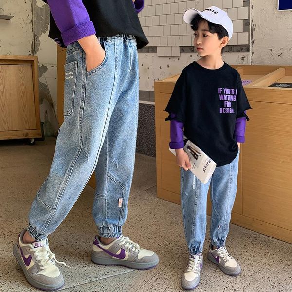 trousers boys jeans loose in the fall of 2021 children's wear children without sweat pants cuhk, Blue
trousers boys jeans loose in the fall of 2021 children's wear children without sweat pants cuhk, Blue