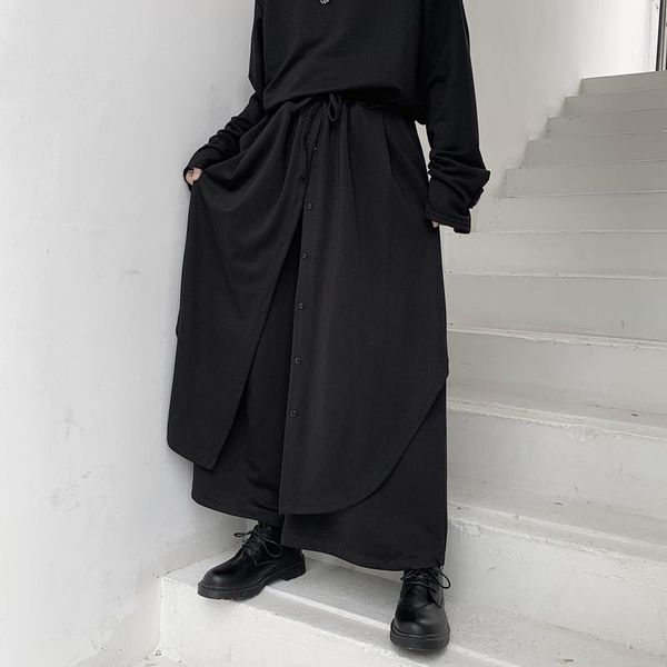 men's pants men kimono pant japan street fashion casual straight skirt male hip hop loose harem trousers stage clothes, Black
men's pants men kimono pant japan street fashion casual straight skirt male hip hop loose harem trousers stage clothes, Black