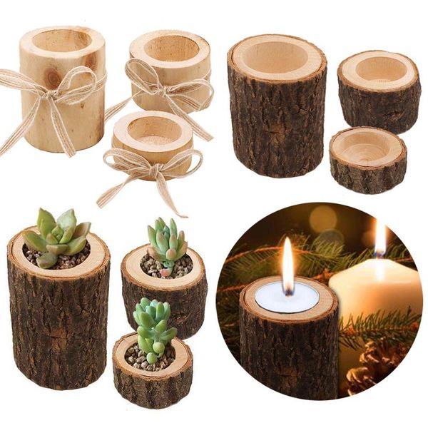 candle holders 1pc wooden candlestick holder table decor succulent plant flowerpot for rustic wedding holiday decoration
candle holders 1pc wooden candlestick holder table decor succulent plant flowerpot for rustic wedding holiday decoration