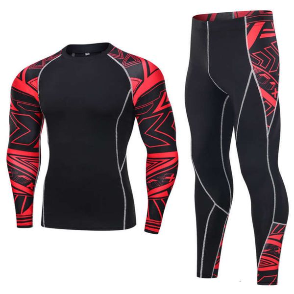 men's sleeve long tracksuits tights printed fitness suit two piece quick drying t-shirt breathable running clothes, Gray
men's sleeve long tracksuits tights printed fitness suit two piece quick drying t-shirt breathable running clothes, Gray