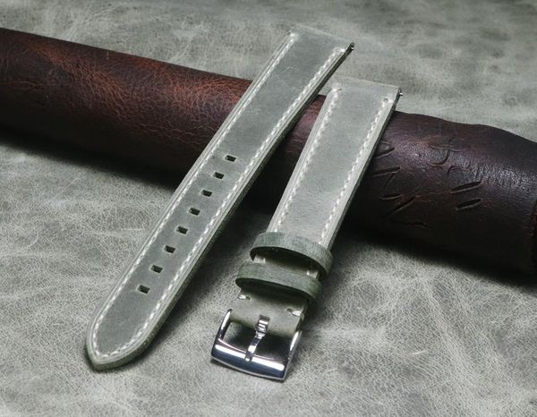 watch bands quick release extended bracelet wrist thick strap 20mm 22mm light gray handmade cowhide leather butterfly buckle 135+90mm, Black;brown
watch bands quick release extended bracelet wrist thick strap 20mm 22mm light gray handmade cowhide leather butterfly buckle 135+90mm, Black;brown
