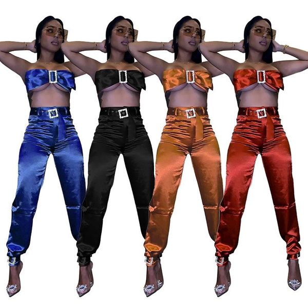 two piece dress 2021 autumn design satin bow women 2 set bra crop and pants bodycon party club wear birthday outfits, White
two piece dress 2021 autumn design satin bow women 2 set bra crop and pants bodycon party club wear birthday outfits, White