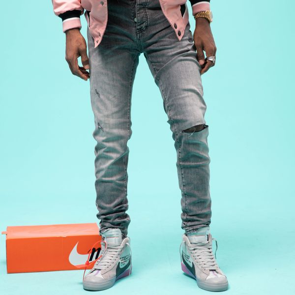 american high street brand off ripped silver edge striped patchwork pants streetwear slim jeans for men trousers mens clothing, Blue
american high street brand off ripped silver edge striped patchwork pants streetwear slim jeans for men trousers mens clothing, Blue