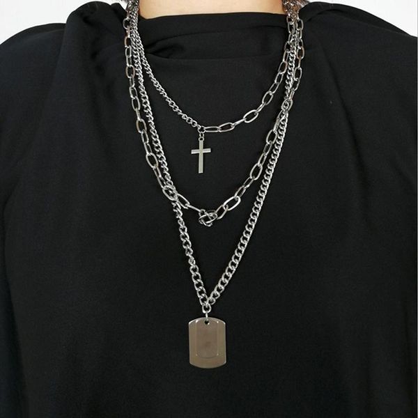 pendant necklaces punk retro crossing chain necklace couple fashion streetwear harajuku geometric metal gift, Silver
pendant necklaces punk retro crossing chain necklace couple fashion streetwear harajuku geometric metal gift, Silver