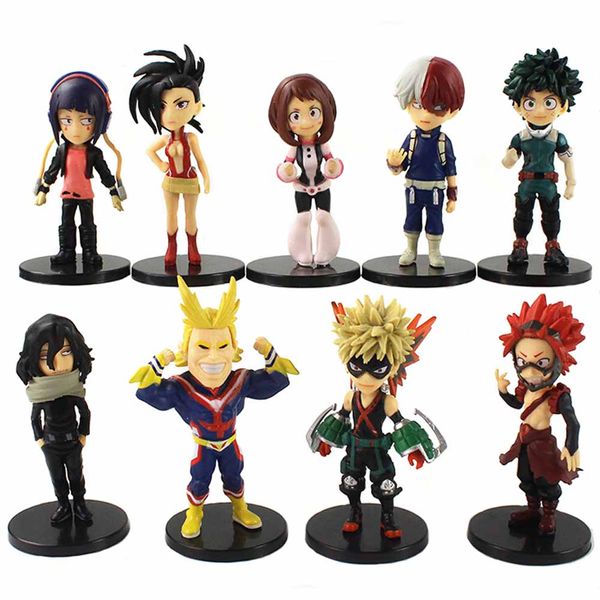 9pcs/set 7-10cm my hero academia midoriya izuku bakugou katsuki todoroki shouto ochaco uraraka kirishima eijiro pvc figure toy
9pcs/set 7-10cm my hero academia midoriya izuku bakugou katsuki todoroki shouto ochaco uraraka kirishima eijiro pvc figure toy