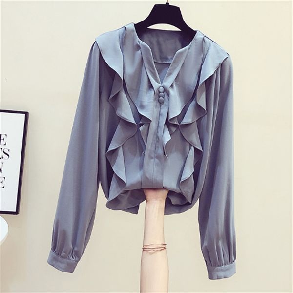 blouses women's shirt autumn sweet loose ruffles stitching long sleeve shirts female v-neck blouse blusas de mujer, White
blouses women's shirt autumn sweet loose ruffles stitching long sleeve shirts female v-neck blouse blusas de mujer, White