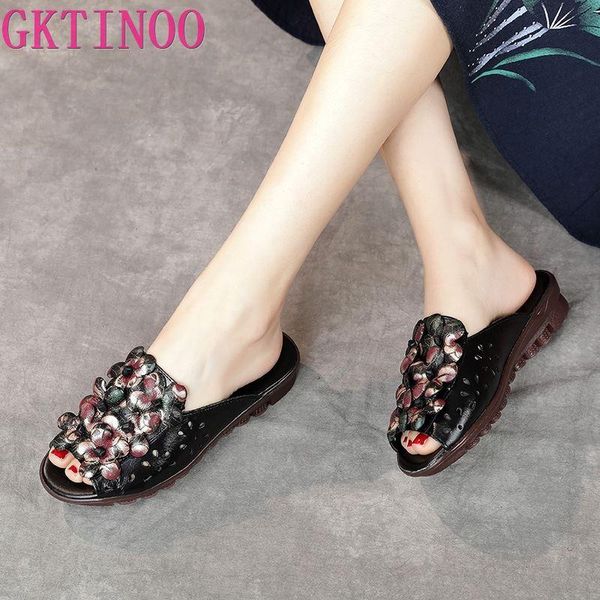 summer genuine leather shoes for women peep toe slippers ladies flowers ethnic wedges slides female casual shoe, Black
summer genuine leather shoes for women peep toe slippers ladies flowers ethnic wedges slides female casual shoe, Black