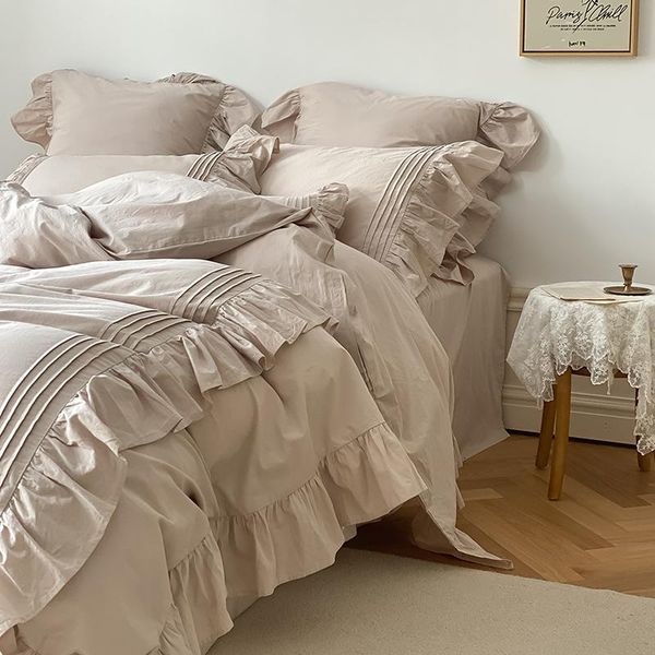 bedding sets four-piece princess style lace all cotton washed quilt cover girl white pure
bedding sets four-piece princess style lace all cotton washed quilt cover girl white pure