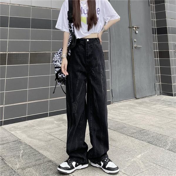 women's jeans woman high waist clothes wide leg denim clothing black streetwear vintage quality fashion harajuku straight pants, Blue
women's jeans woman high waist clothes wide leg denim clothing black streetwear vintage quality fashion harajuku straight pants, Blue