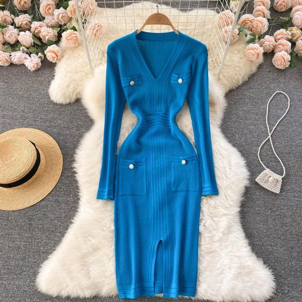 casual dresses autumn winter bodycon streetwear sweater dress split knitted women korean elastic slim long sleeve, Black;gray
casual dresses autumn winter bodycon streetwear sweater dress split knitted women korean elastic slim long sleeve, Black;gray