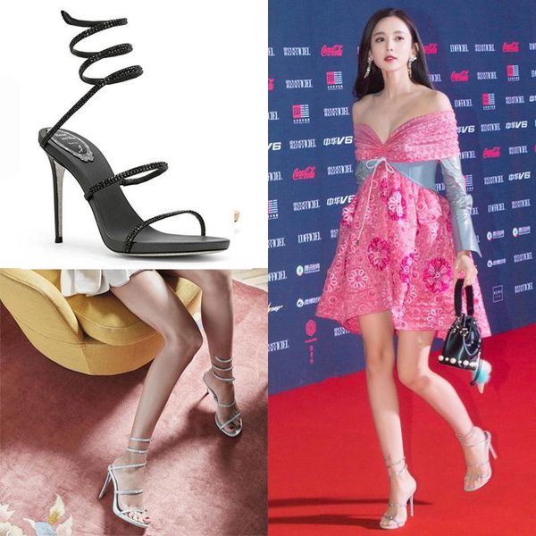 sandals 2021 strapping high heels women's summer slim heel roman with snake winding water drill open toe, Black
sandals 2021 strapping high heels women's summer slim heel roman with snake winding water drill open toe, Black