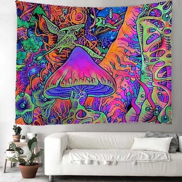 tapestries mushroom home decor mandala tapestry wall hanging bohemian room witchcraft