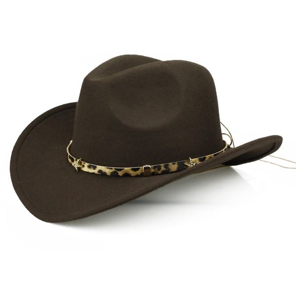 new fashion wide brim hats leopard ribbon belt men women western cowboy cow head band hat jazz british winter wool fedora cap 56-58cm 3606, Blue;gray
new fashion wide brim hats leopard ribbon belt men women western cowboy cow head band hat jazz british winter wool fedora cap 56-58cm 3606, Blue;gray
