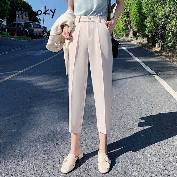 suit pants woman high waist office lady solid harem pants women trousers black beige korean plus size clothing 211007, Black;white
suit pants woman high waist office lady solid harem pants women trousers black beige korean plus size clothing 211007, Black;white