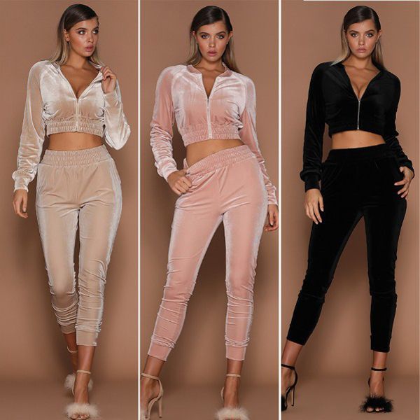 womens two piece pants pure color fashion women clothing autumn long sleeve casual street wear short & pants sets, White
womens two piece pants pure color fashion women clothing autumn long sleeve casual street wear short & pants sets, White