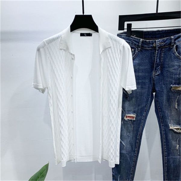men's t-shirts summer knitted t-shirt tight letter embroidery ice silk half thin section short sleeve 81jg, White;black
men's t-shirts summer knitted t-shirt tight letter embroidery ice silk half thin section short sleeve 81jg, White;black