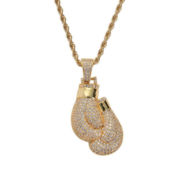 pendant necklaces iced out bling boxing gloves necklace & charm rope chain gold color cubic zircon men's hip hop jewelry, Silver
pendant necklaces iced out bling boxing gloves necklace & charm rope chain gold color cubic zircon men's hip hop jewelry, Silver
