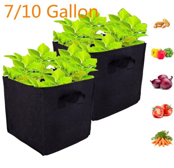 7/10 gallon plant grow bags heavy duty aeration fabric pots thickened nonwoven potato with handles planters &
7/10 gallon plant grow bags heavy duty aeration fabric pots thickened nonwoven potato with handles planters &