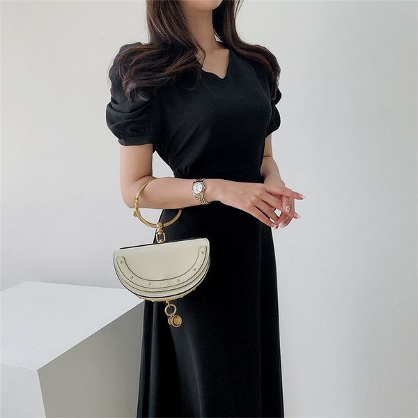 dress summer women black long elegant v-neck short sleeve high waist a-line slim korean style office ladies es vintage ktsg lm4l, Black;gray
dress summer women black long elegant v-neck short sleeve high waist a-line slim korean style office ladies es vintage ktsg lm4l, Black;gray